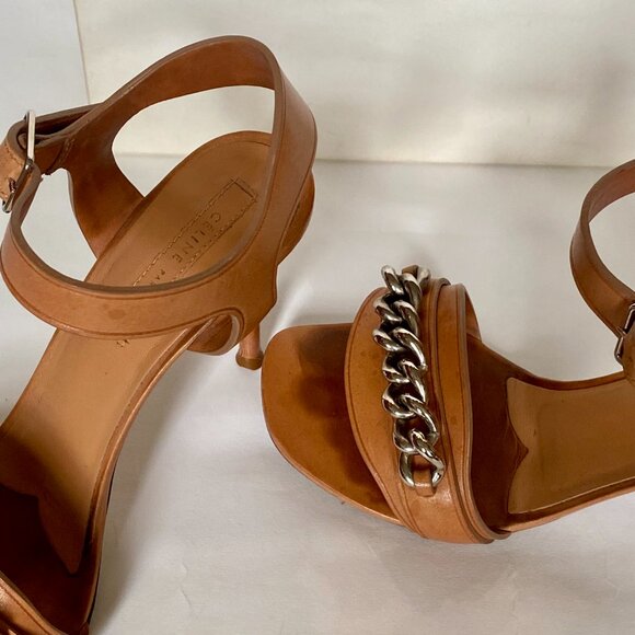 CÉLINE high heels brown sandals / Sz 37.5 (7.5) - Picture 2 of 6